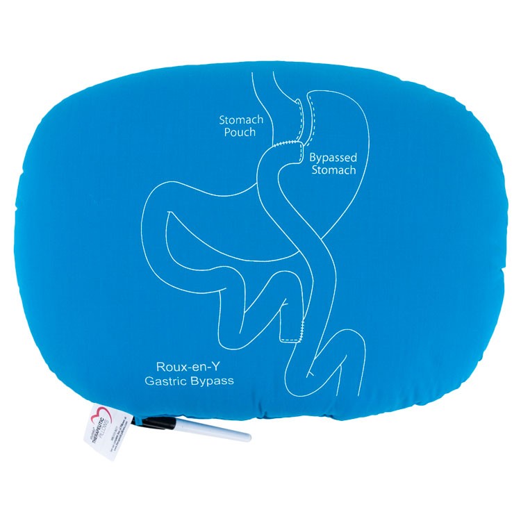 Bariatric Pillow with Roux-En-Y Diagram