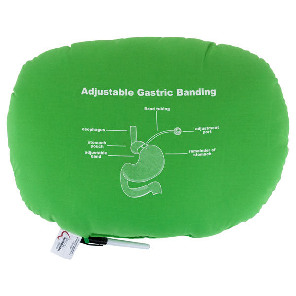 Bariatric Pillow with Adjustable Gastric Banding Diagram